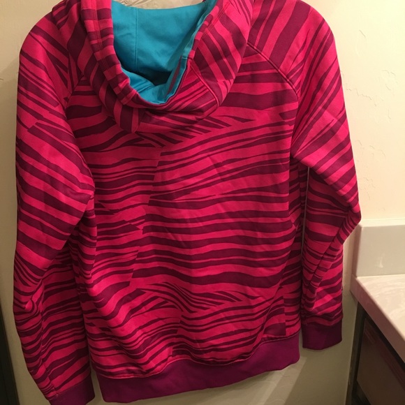 Women’s Under Armour Jacket hoodie pink blue size small - Picture 2 of 4